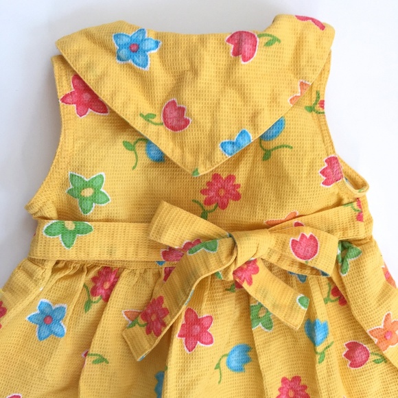 Baby B'Gosh Vintage Yellow Floral Dress NWOT - Picture 5 of 8